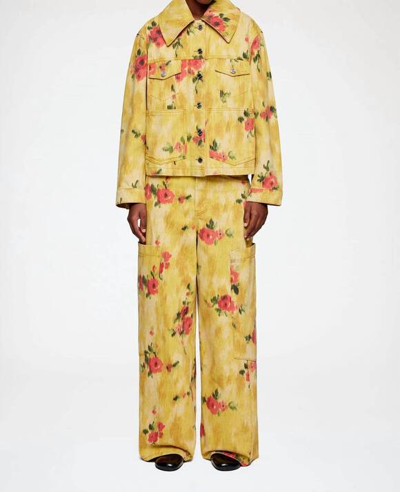 GANNI Jackets & Blazers - NEW GANNI print denim jacket in vibrant yellow